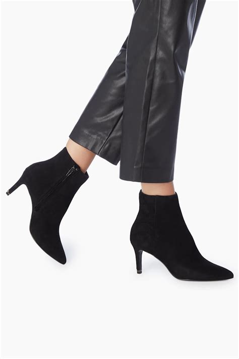 pointy toe kitten heel boots.